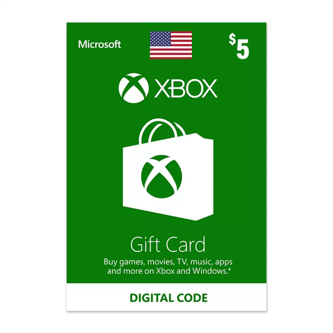 Xbox Gift Card USA Store USD 5