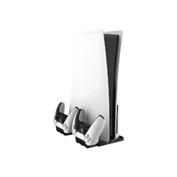IPLAY Stand with Charging Station for PS5 Console (Digital and Physical) - Black